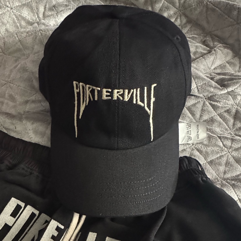 Rick Owens Black Hat with Bold Embroidery